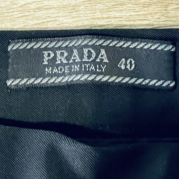 Prada Black Dress Pants Trousers High Rise Italy Women’s 28" x 26" Luxury EUC - Picture 3 of 6